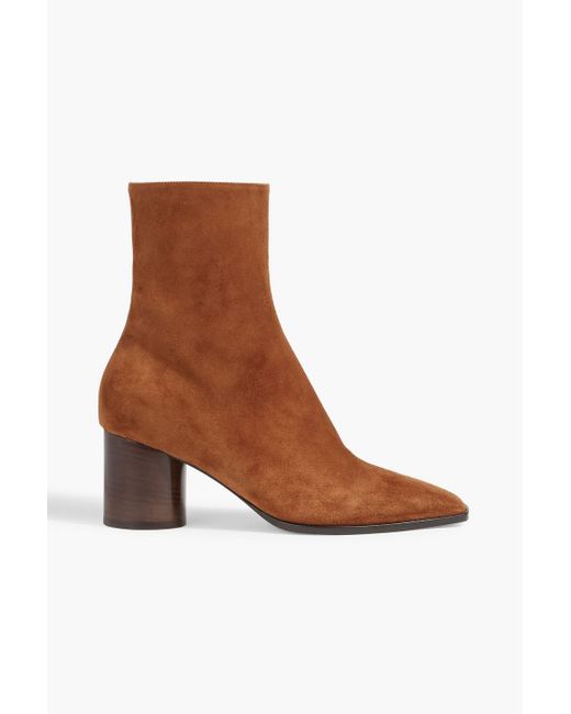 Ferragamo Brown Pampero Suede Ankle Boots