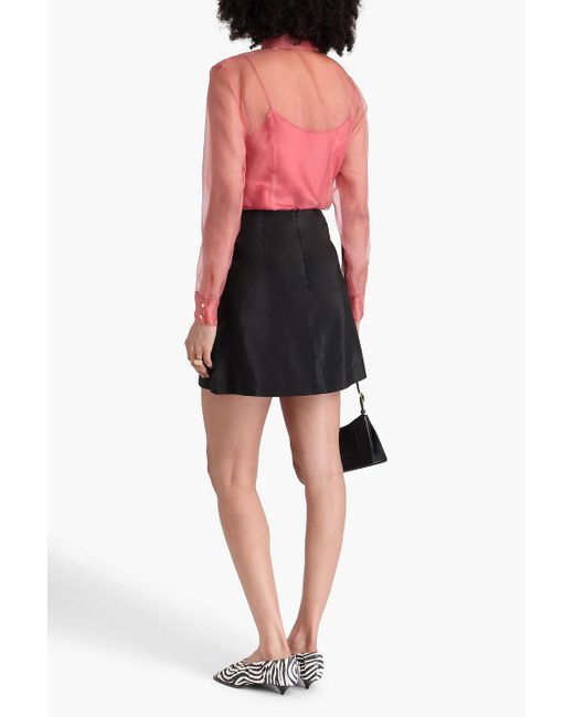 By Malene Birger Black Isabele Taffeta Mini Skirt