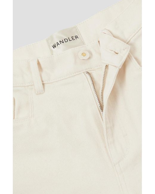 Wandler White Chamomile Cropped High-rise Tapered Jeans