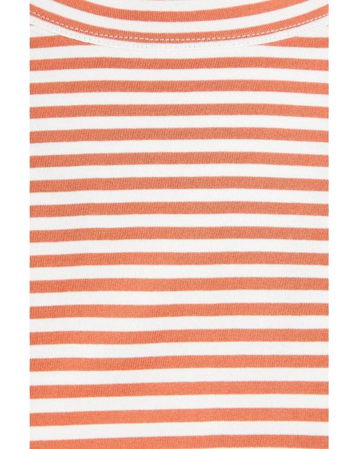 Brunello Cucinelli Pink Striped Cotton-jersey T-shirt