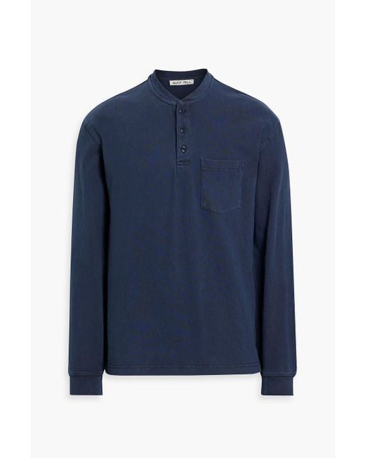 Alex Mill Allan t-shirt aus baumwoll-jersey mit henley-kragen in Blue für Herren