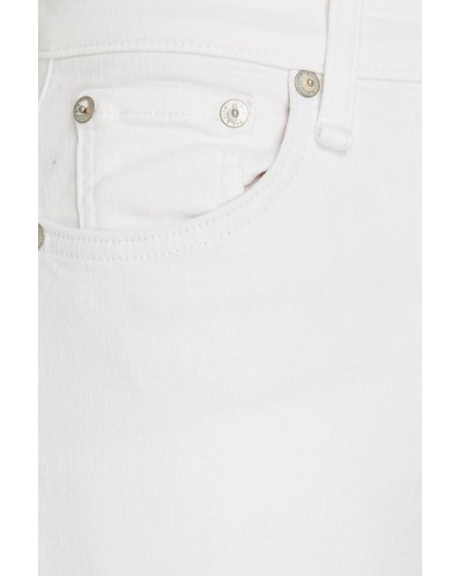 Rag & Bone White Cate Mid-rise Skinny Jeans