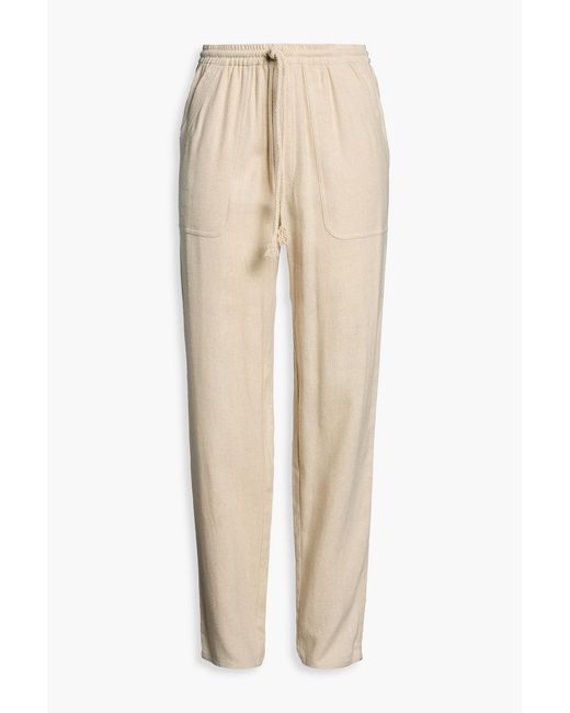 Isabel Marant Natural Viamo Silk Tapered Pants