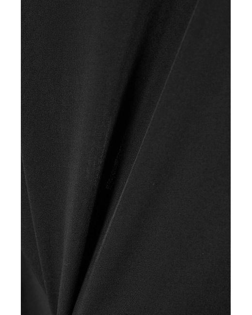 Norma Kamali Black Open-back Stretch-satin Jersey Top