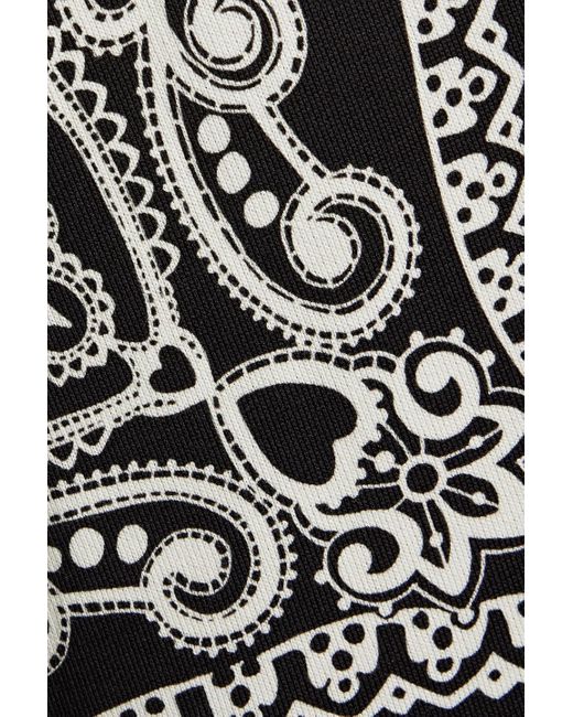 Dolce & Gabbana Black Paisley-print French Cotton-terry Zip-up Hoodie for men