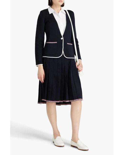 Thom Browne Blue Blazer aus einer wollmischung