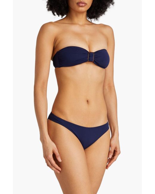 Melissa Odabash Blue Calabria Low-Rise Bikini Briefs