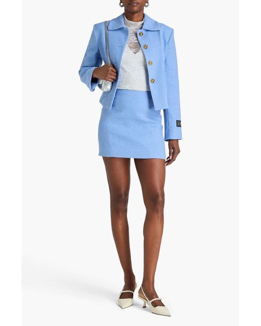 Patou Blue Cotton Bouclé-tweed Jacket