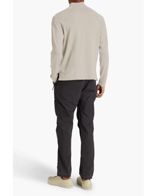 James Perse White Linen-blend Half-zip Sweater for men