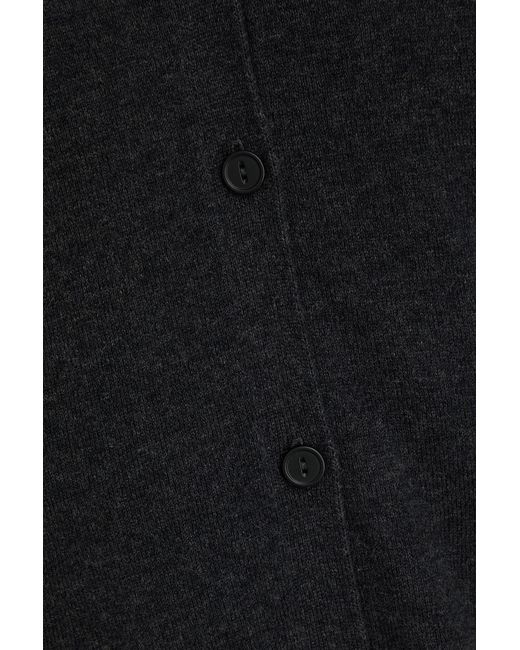Palmer//Harding Black Knotted Cotton And Cashmere-blend Cardigan
