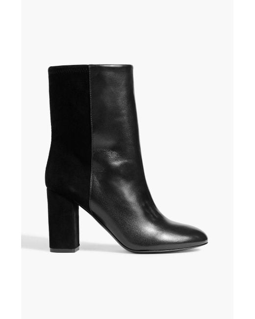 Stuart Weitzman Black Ankle boots aus leder und veloursleder