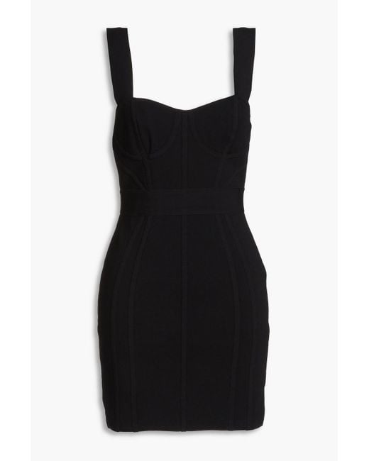 Hervé Léger Black Bandage Mini Dress