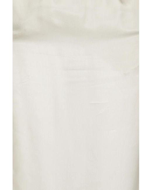 Rick Owens White Wrap-effect Cupro Maxi Skirt