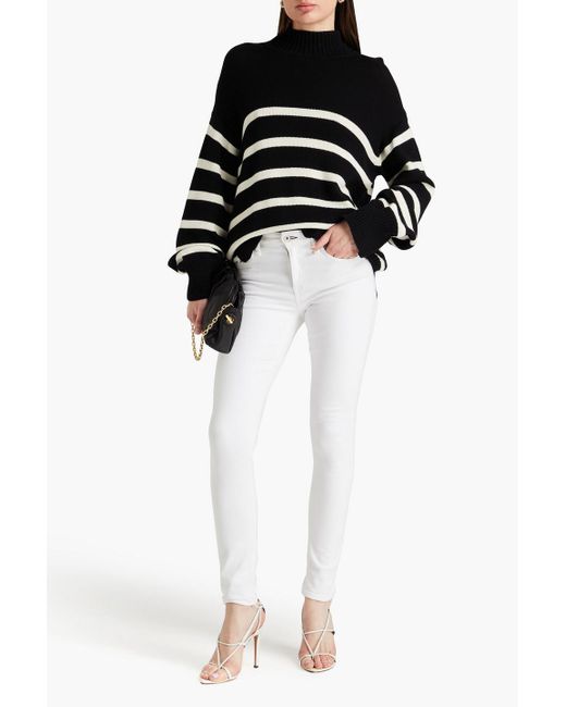 Rag & Bone White Cate Mid-rise Skinny Jeans