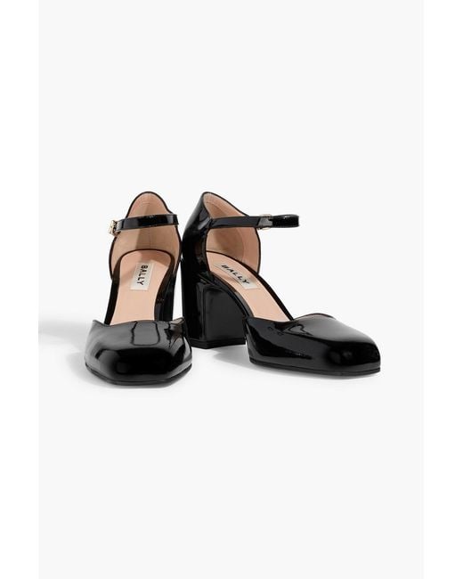 Bally Black Elidia 75 Patent-Leather Pumps