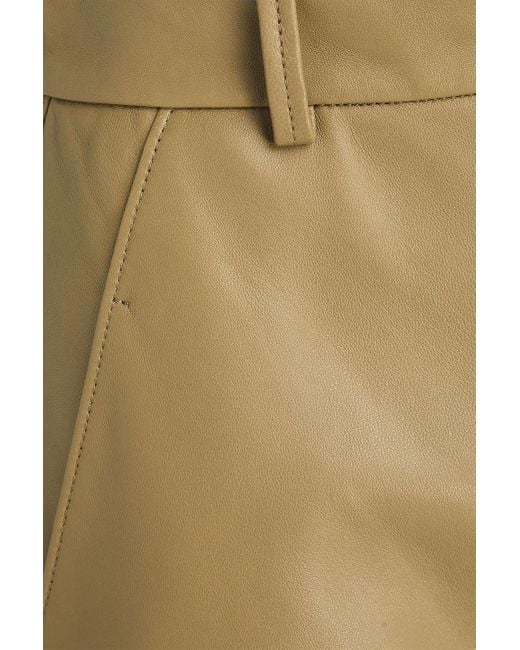 Petar Petrov Natural Rowdy Leather Wide-Leg Pants