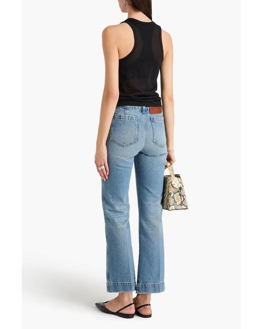 Victoria Beckham Blue Alina High-Rise Flared Jeans