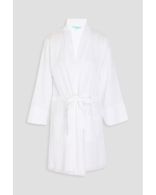 Melissa Odabash White Leah Cotton-gauze Kaftan