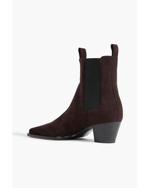 Totême Brown Suede Chelsea Boots