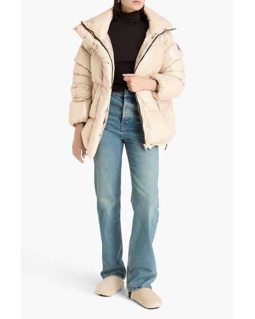 Herno Natural Quilted Glossed Shell Down Jacket