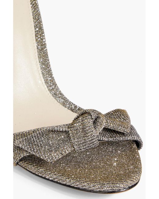 Alexandre Birman White Clarita 65 Bow-Detailed Woven Sandals