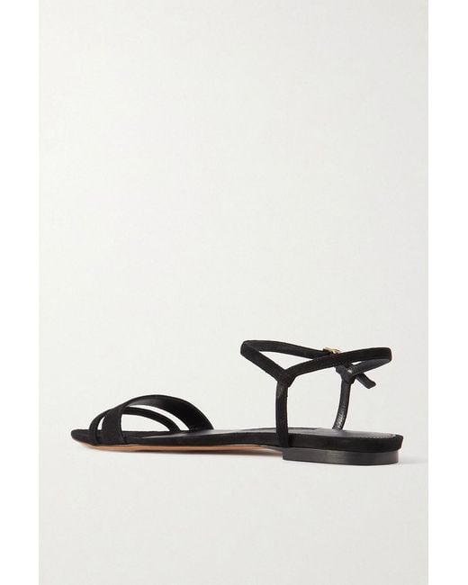Emme Parsons Black Simple Suede Sandals