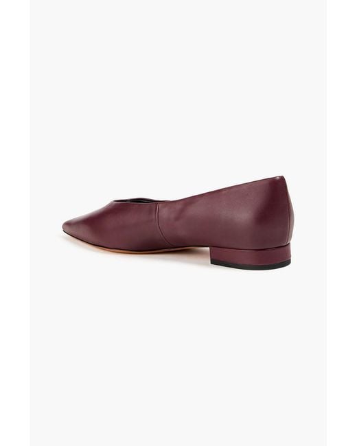 Vince Purple Isabel Leather Point-Toe Flats