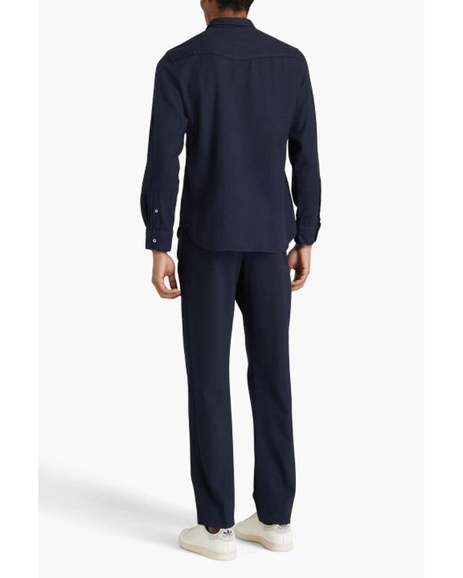 Officine Generale Lipp hemd aus baumwoll-twill in Blue für Herren