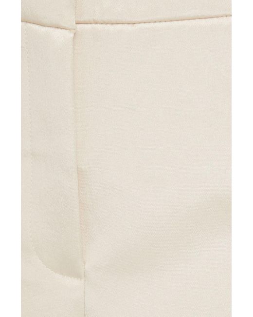 Theory White Cropped karottenhose aus glänzendem twill