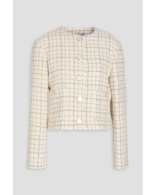 Veronica Beard Natural Andrea Metallic Tweed Jacket