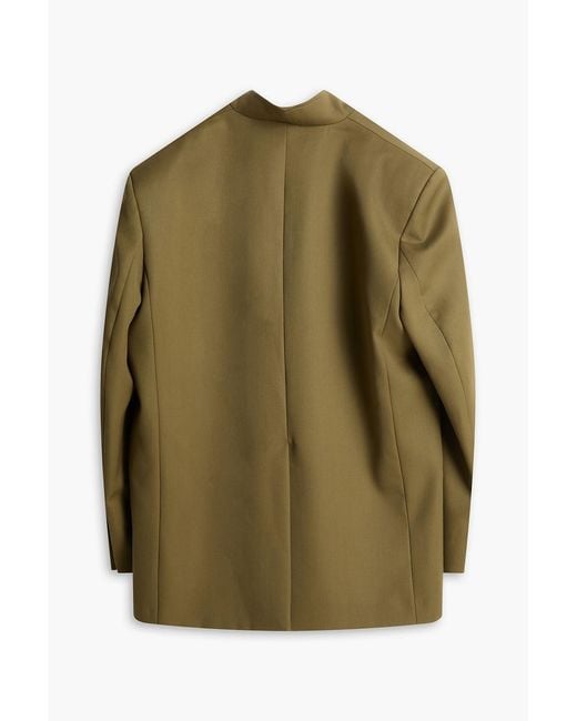 The Attico Green Wool-Twill Blazer