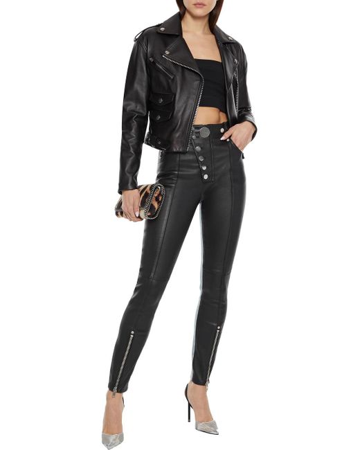 cavalli leather jacket