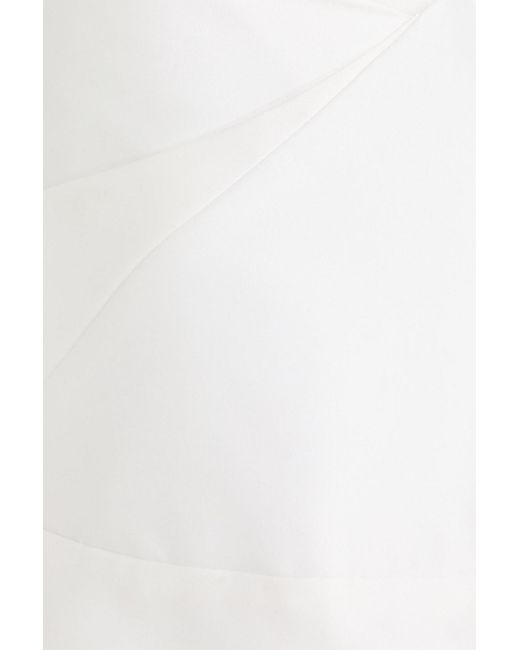 Rasario White Strapless Duchesse-Satin Bridal Gown