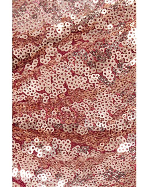 HVN Natural Affie Cropped Sequined Tulle Top And Midi Skirt Set