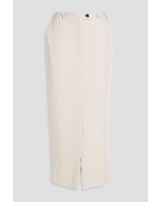 A.Emery White Larley Twill Maxi Pencil Skirt