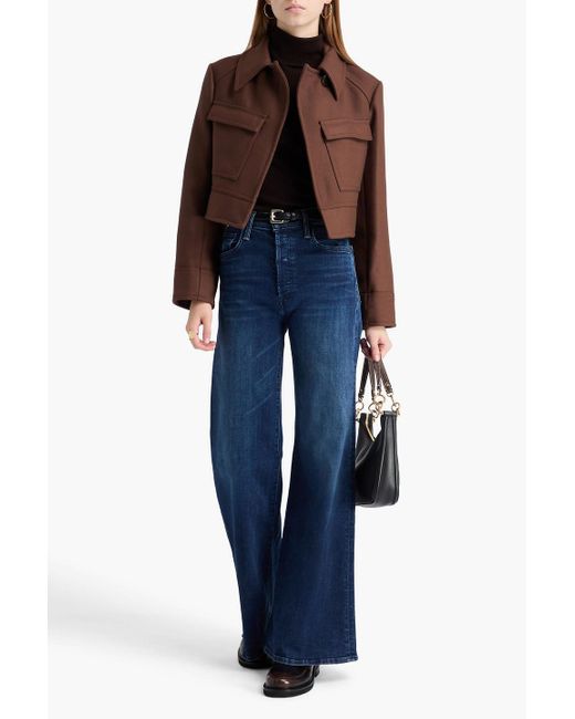 Mother Blue Hoch sitzende jeans "tomcat roller" mit weitem bein