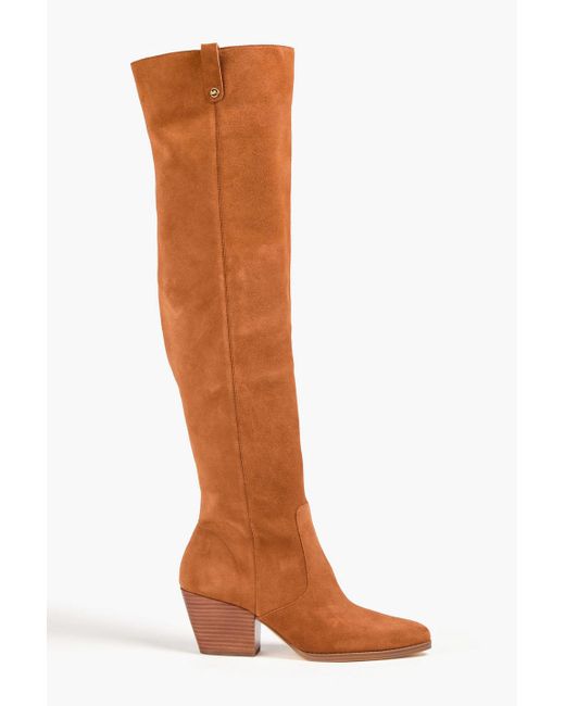 MICHAEL Michael Kors Brown Harlow Suede Over-the-knee Boots
