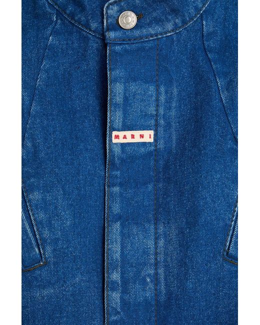 Marni Blue Two-Tone Denim Jacket for men