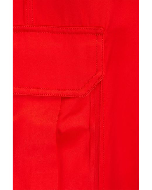 Stine Goya Red Satin Cargo Pants