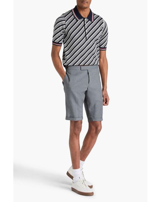 Thom Browne Gray Wool-Blend Shorts for men