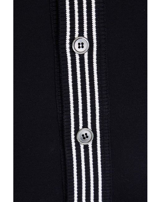 Thom Browne Blue Striped Wool Cardigan for men