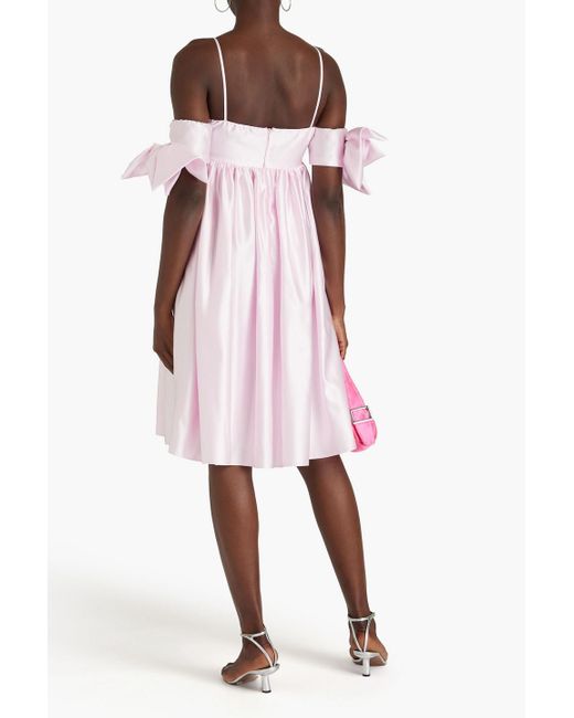 Vivetta Pink Kleid aus satin mit cut-outs und schleife