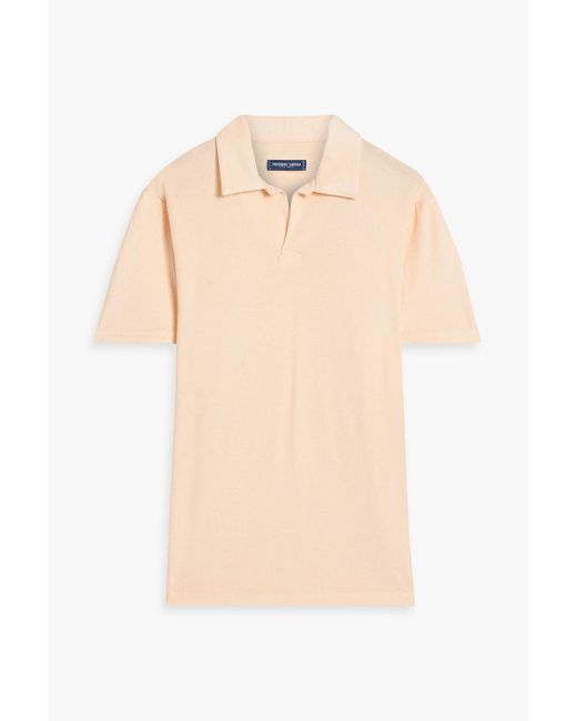 Frescobol Carioca Natural Faustino Cotton, Lyocell And Linen-blend Terry Polo Shirt for men