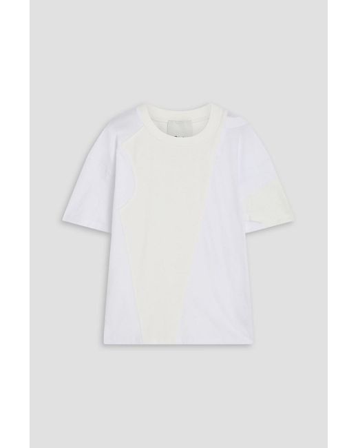3.1 Phillip Lim White Cutout Cotton-jersey T-shirt
