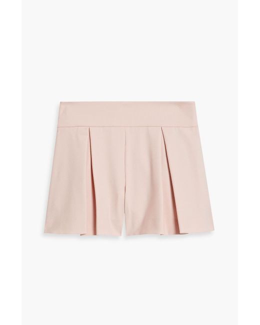 RED Valentino Pink Pleated Crepe Shorts