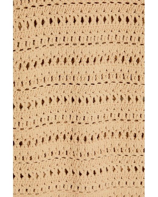 Nanushka Natural Maressa Crocheted Cotton-blend Mini Dress