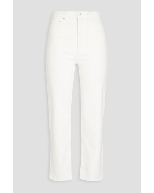 Claudie Pierlot White Paquito Mid-rise Straight-leg Jeans
