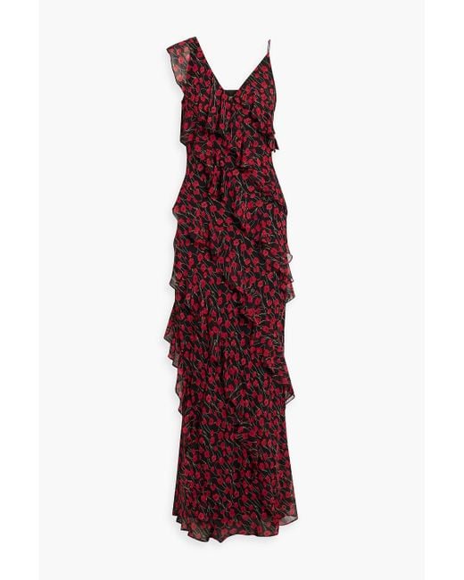 mikael aghal red dress Mikael Aghal Crew Neck Midi Length Dress w/ Tags - Red Dresses, Clothing - WMIAG21702