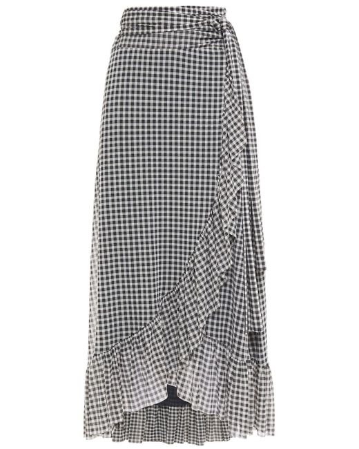 Mesh midi wrap skirt discount