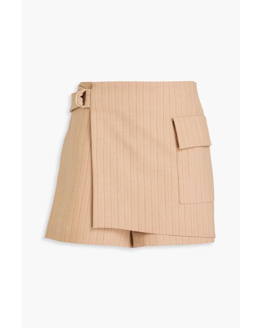 Maje Natural Shorts in rock-optik mit nadelstreifen